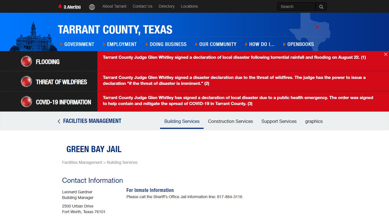 Green Bay Jail - Tarrant County TX